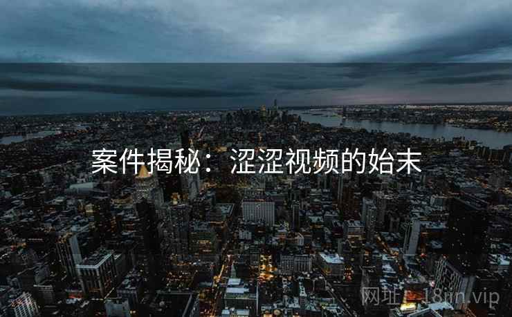 案件揭秘：涩涩视频的始末